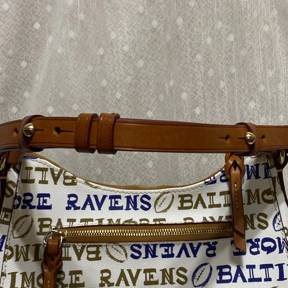 Dooney & Bourke Baltimore Ravens Doodle Small Kiley Hobo - Picture 10 of 16